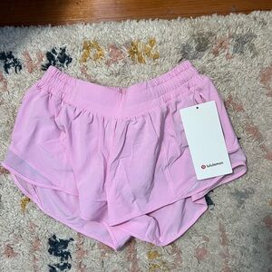 NWT pink lululemon shorts